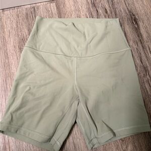 lululemon High-Rise Sage Green Bike Shorts